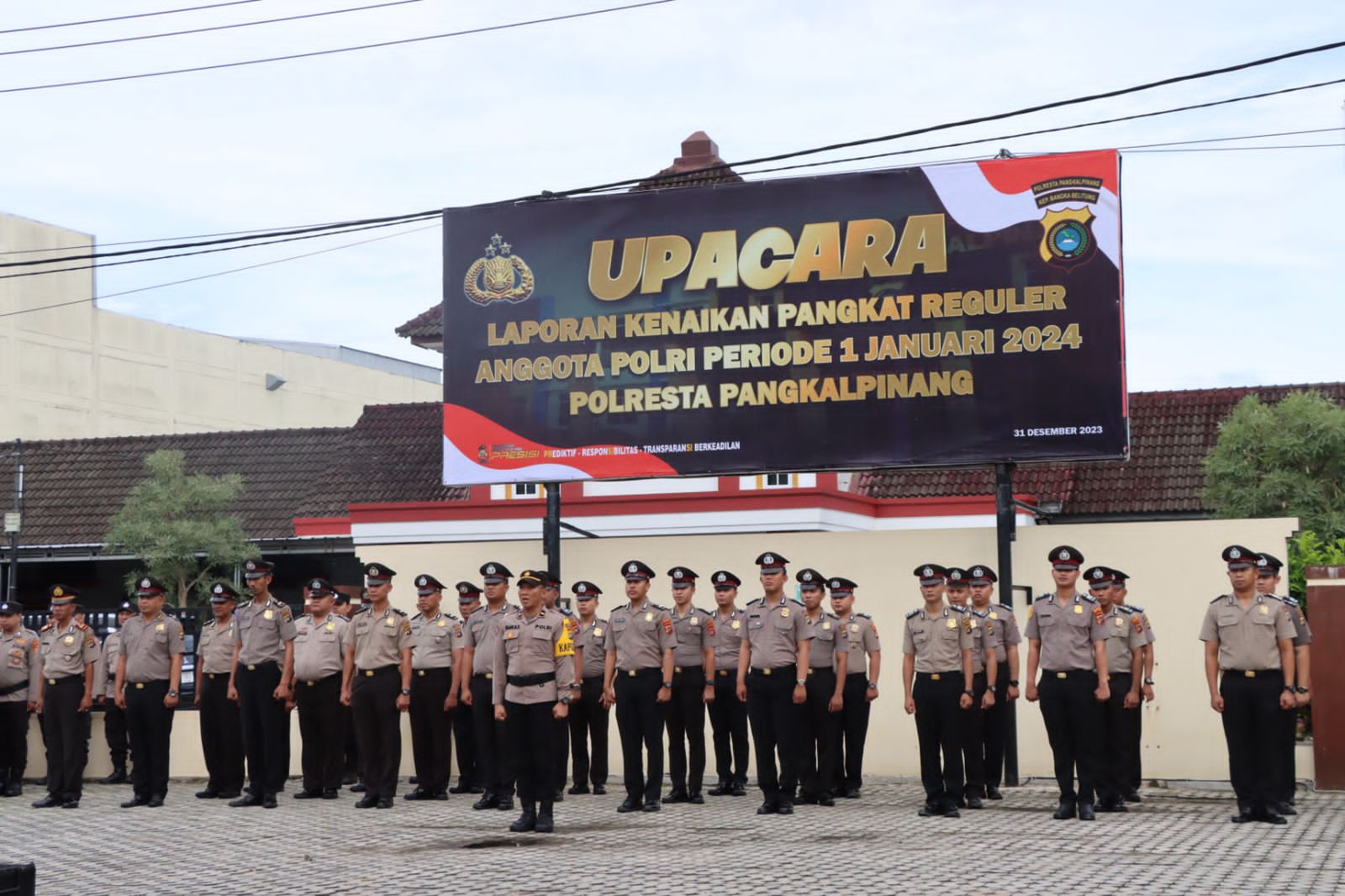 Sebanyak 44 Personel Polresta Pangkalpinang Mendapatkan Kenaikan